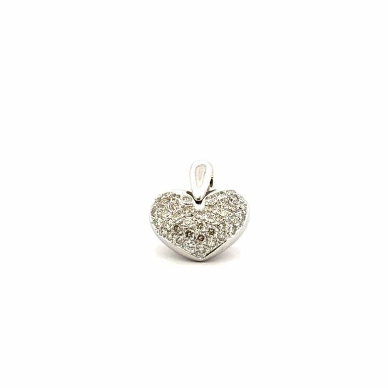 Heart pendant in 18-carat white gold and diamonds - Image 7