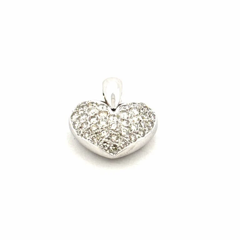 Heart pendant in 18-carat white gold and diamonds - Image 8