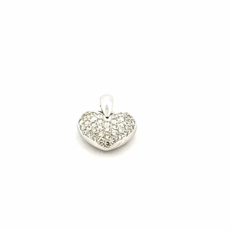 Heart pendant in 18-carat white gold and diamonds - Image 9