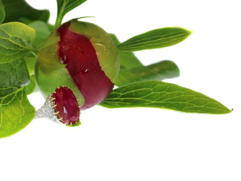 Vintage ruby delight: ring Art Deco with untreated 13.5 ct ruby  - Image 5