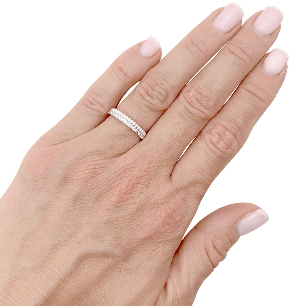 Wedding band Boucheron "Quatre Radiant Edition" white gold and diamonds. - Image 4