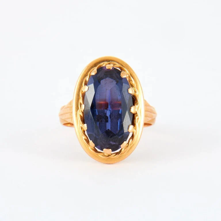 Amethyst Yellow Gold Ring - Image 7