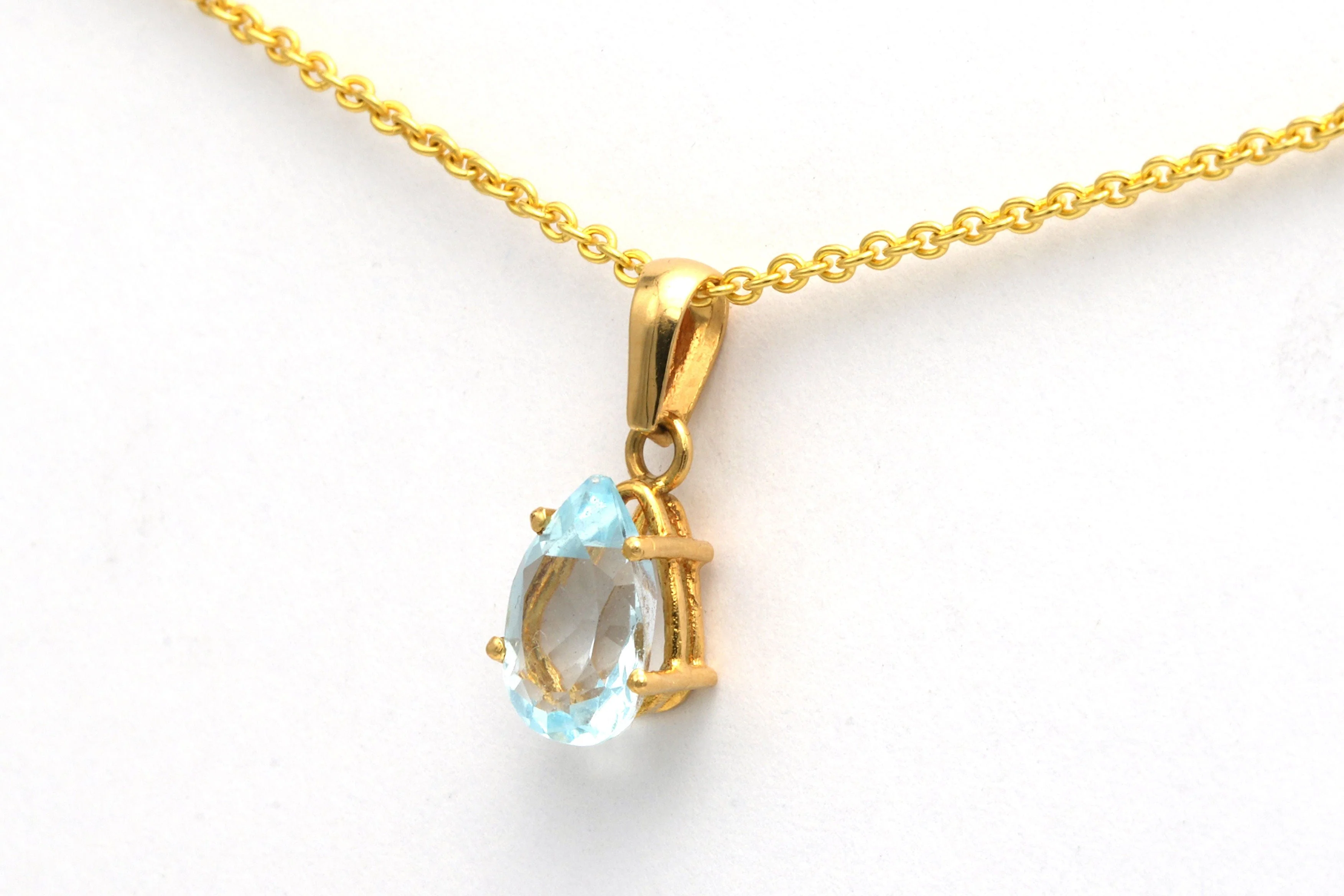 18k gold and topaz pendant (0.77 ct) - Image 3
