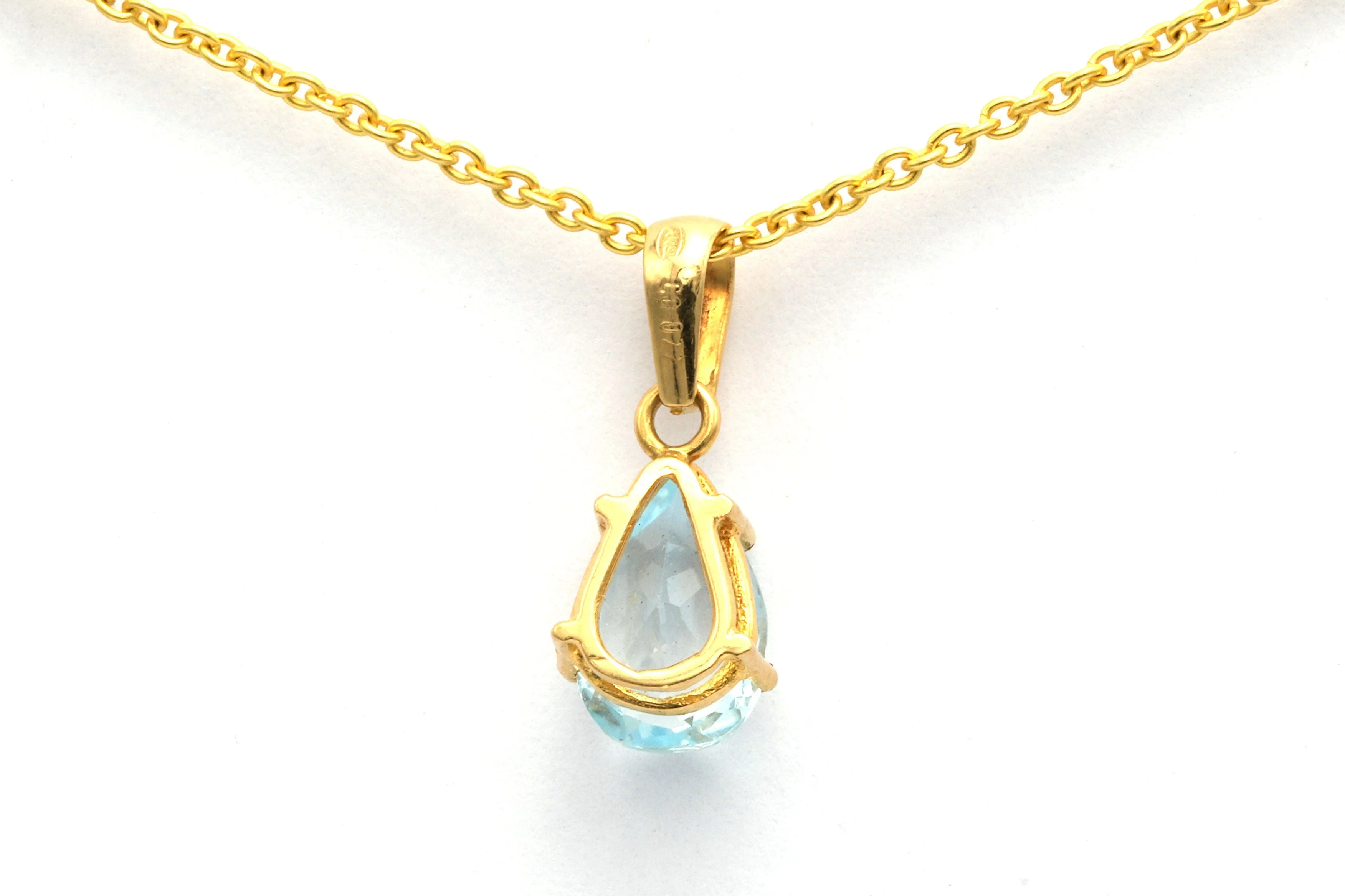 18k gold and topaz pendant (0.77 ct) - Image 4
