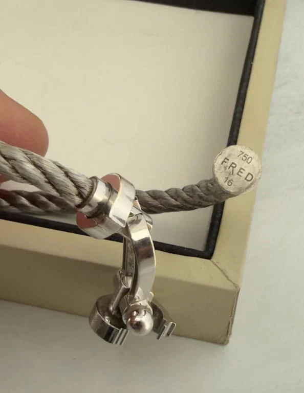 Fred Force 10 bracelet in white gold and steel  - Image 3