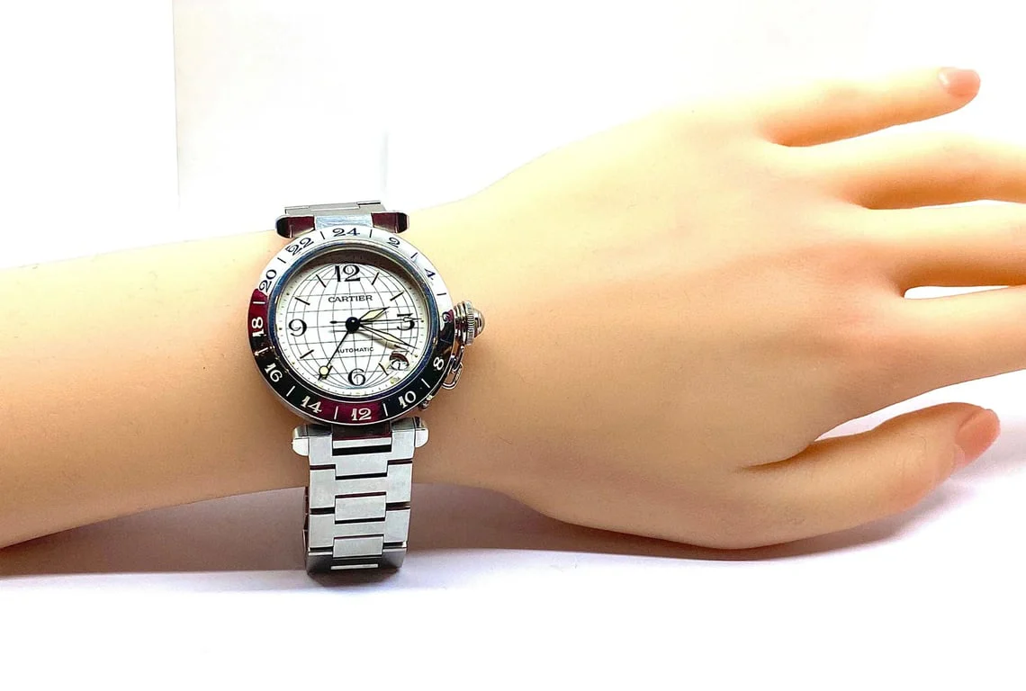 CARTIER - Watch Pasha GMT steel meridians - Image 11