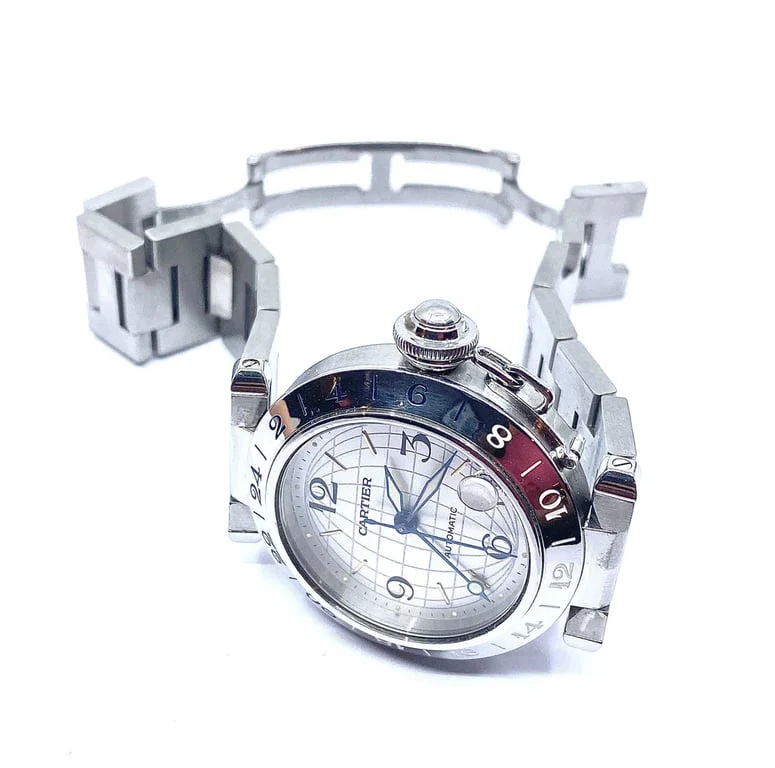 CARTIER - Watch Pasha GMT steel meridians - Image 5