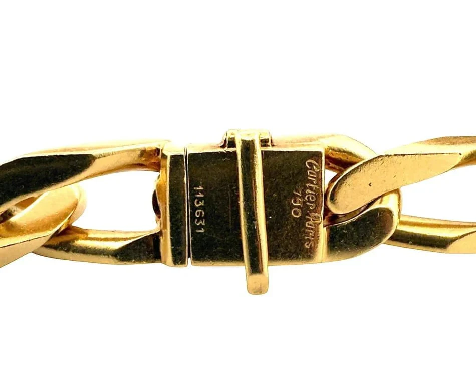 18-carat gold vintage necklace CARTIER, diamonds and cabochon rubies  - Image 10