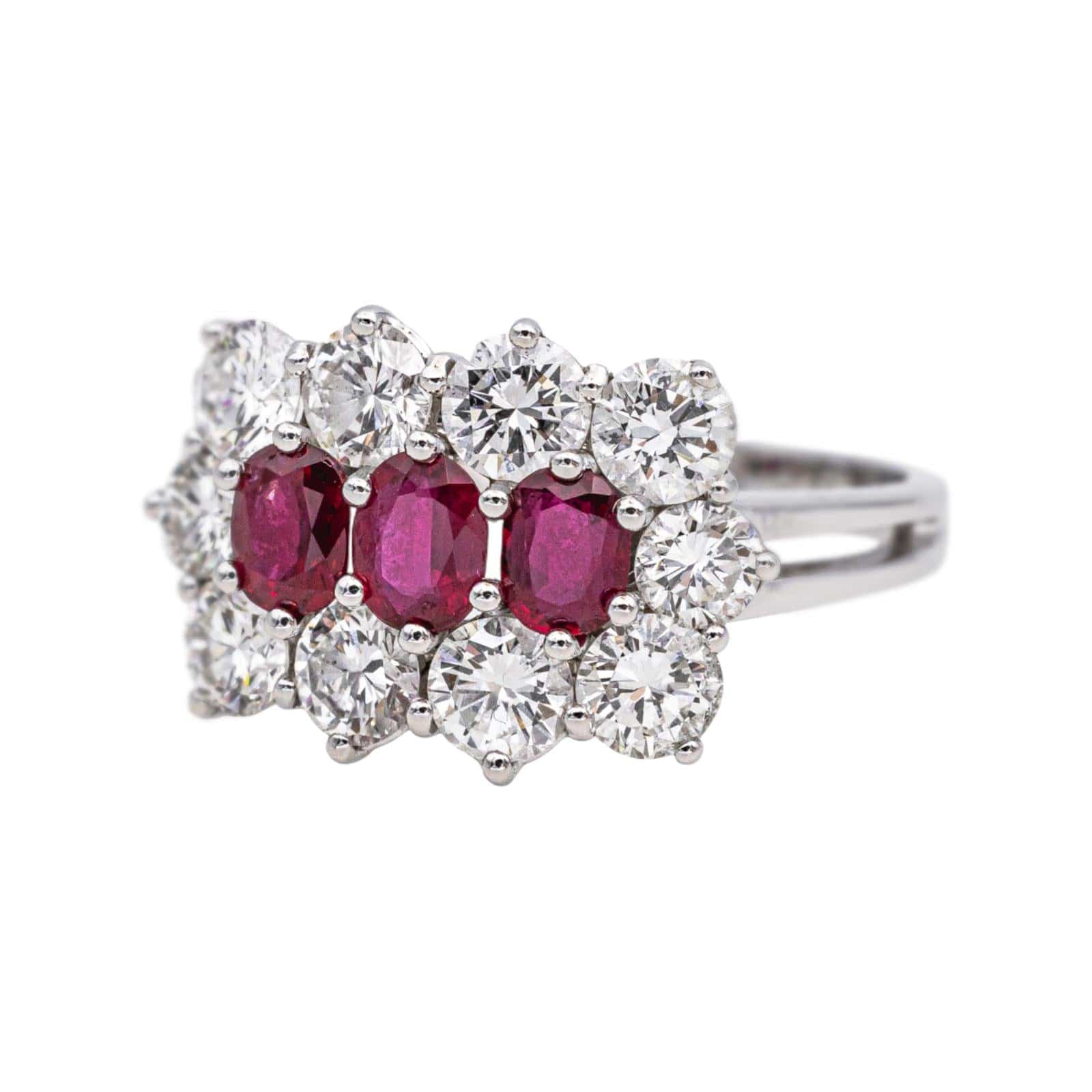 White gold ring Ruby, Diamond  - Image 3