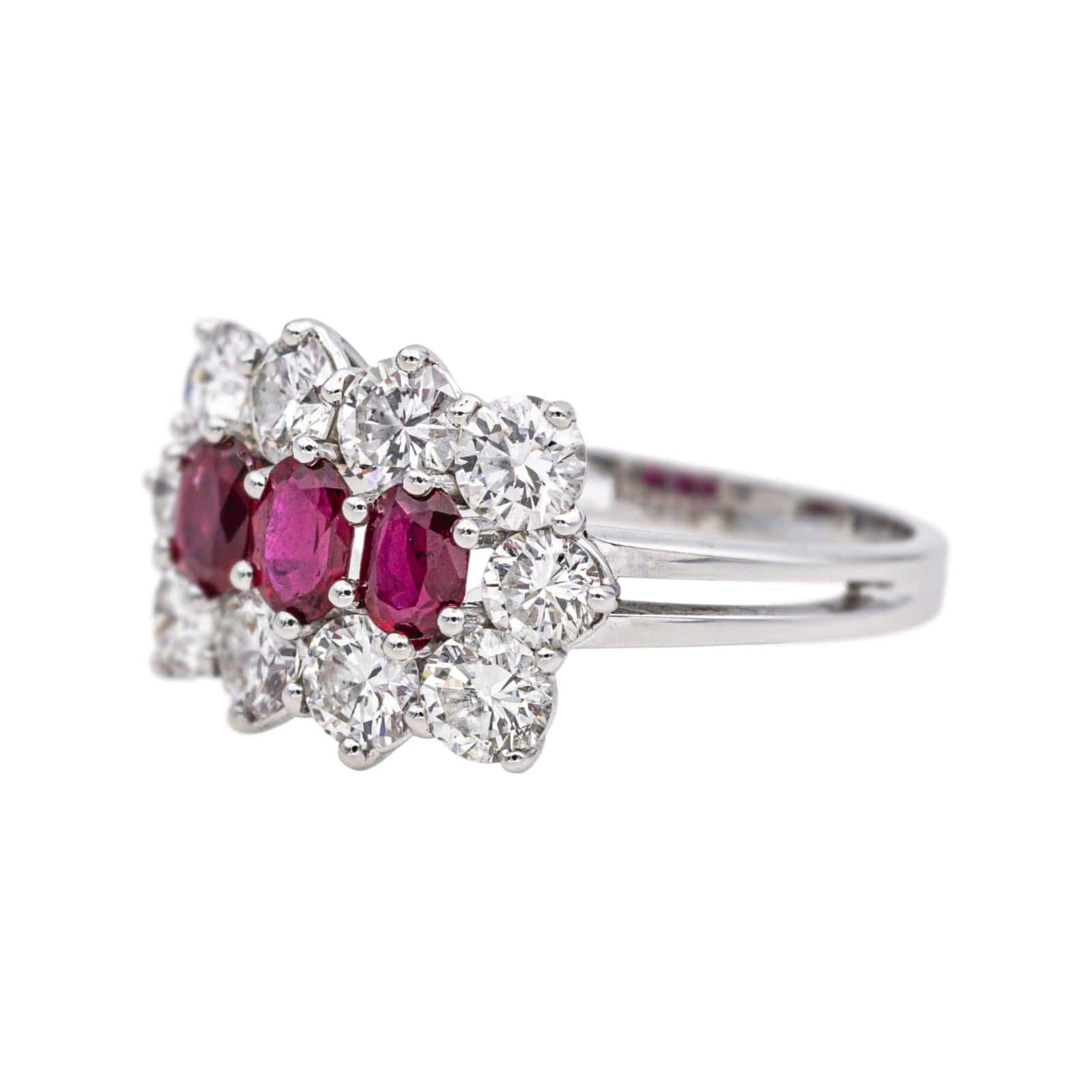 White gold ring Ruby, Diamond  - Image 4