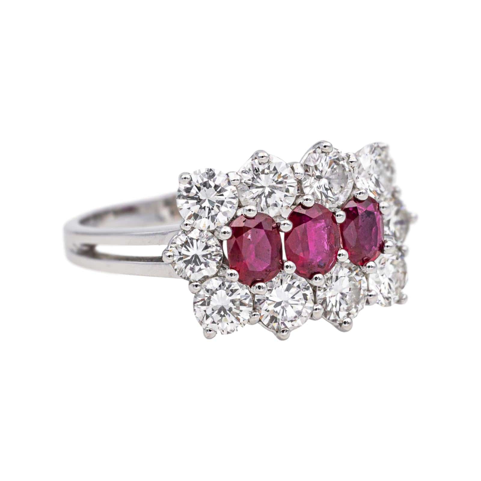 White gold ring Ruby, Diamond  - Image 6