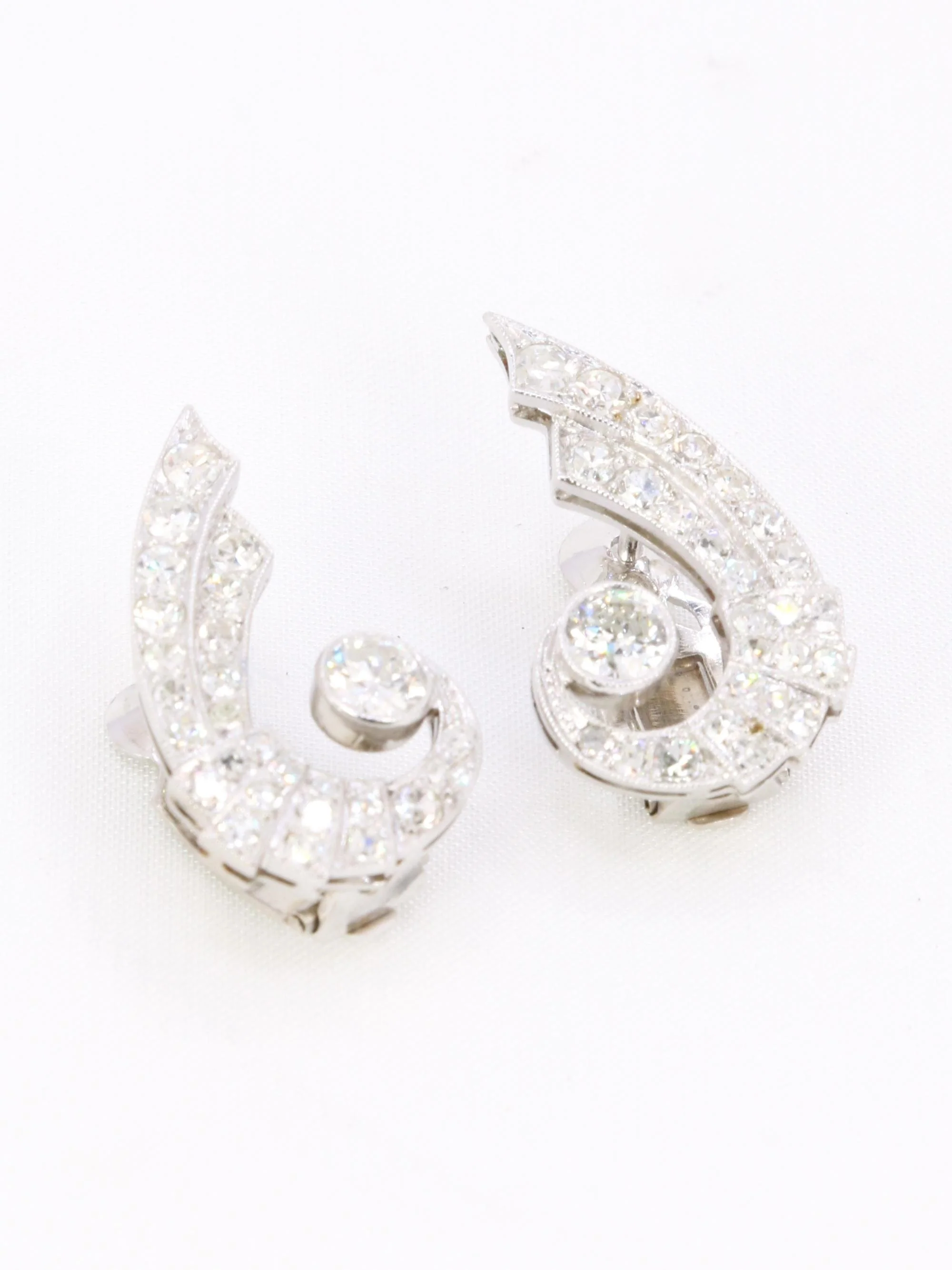 Art Deco Diamond Wings Earrings - Image 3