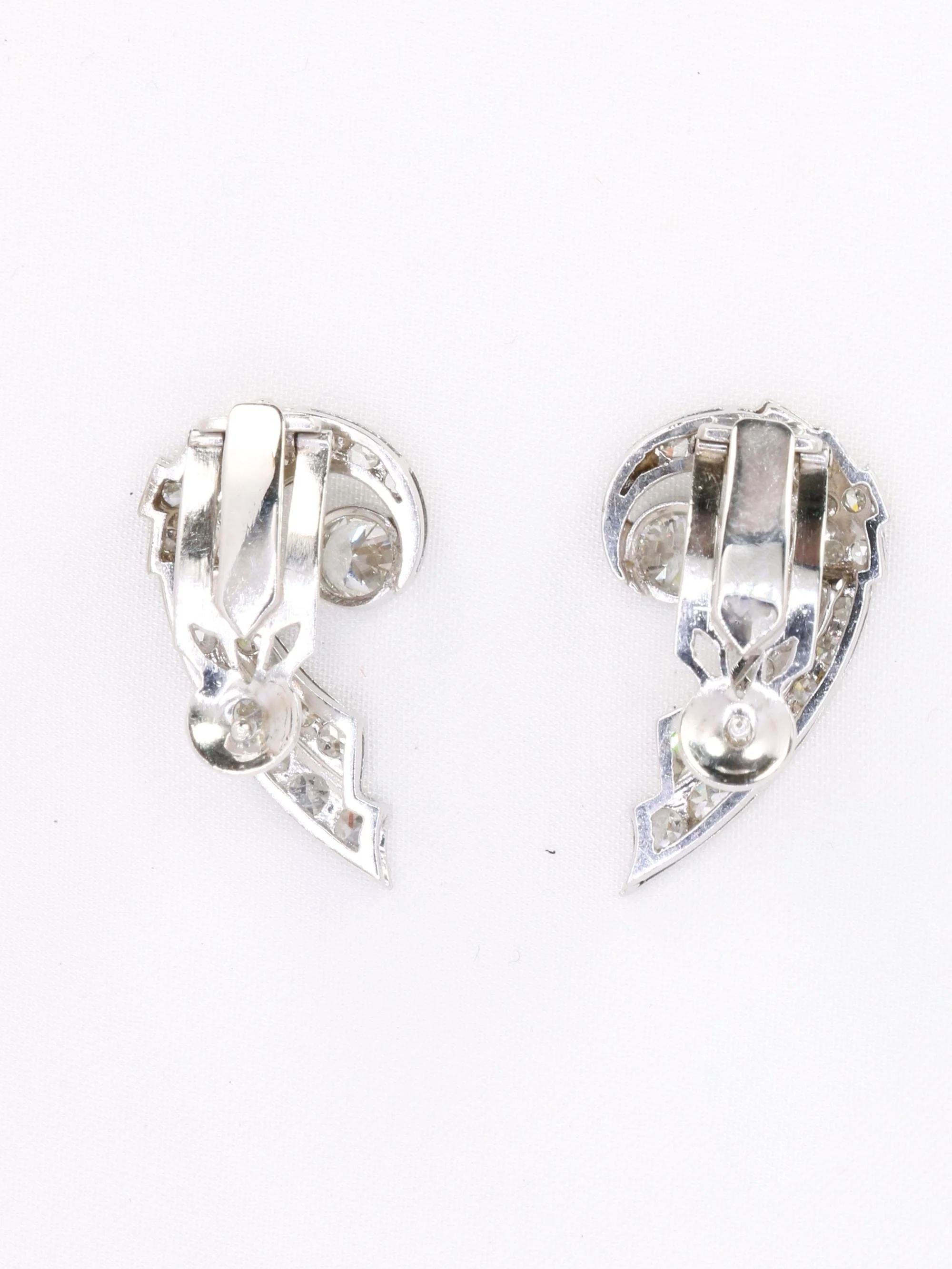 Art Deco Diamond Wings Earrings - Image 5