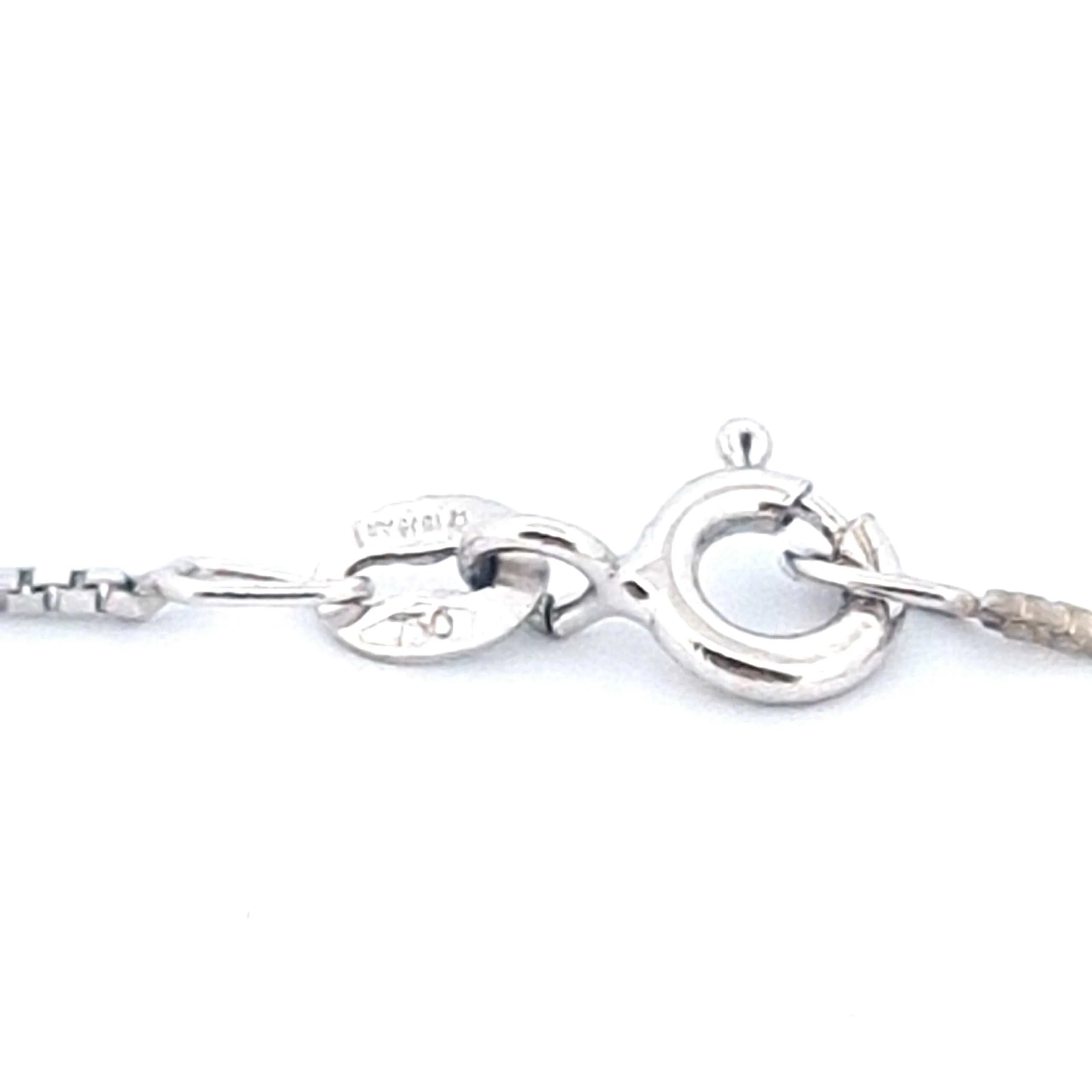 Necklace with 18K white gold pendant, blue topaz and diamonds  - Image 8