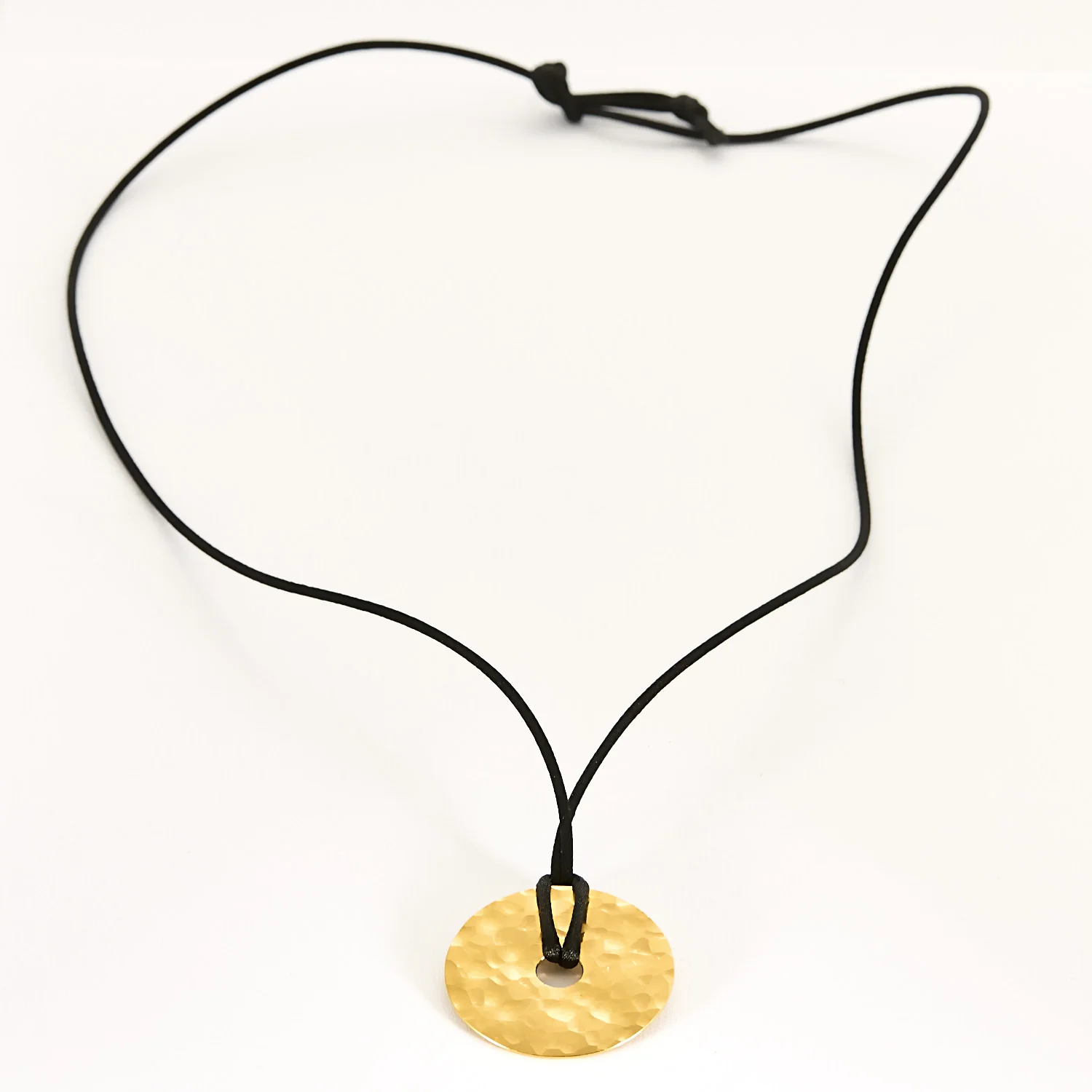 DINH VAN - PI - Yellow gold pendant and black silk cord  - Image 4