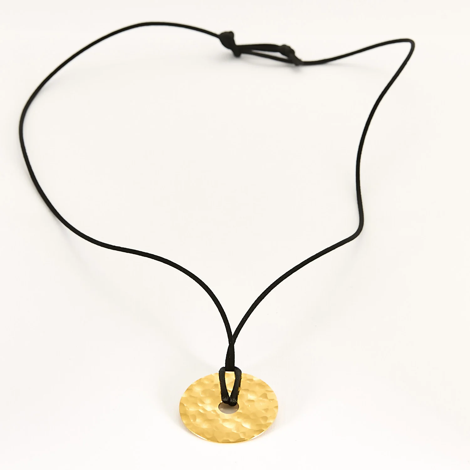DINH VAN - PI - Yellow gold pendant and black silk cord  - Image 5
